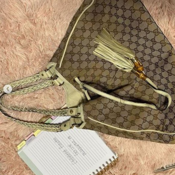 AUTHENTIC GUCCI DRAWSTRING HOBO BAG - Picture 6 of 6